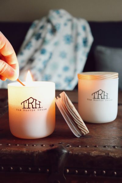 rustic house candle