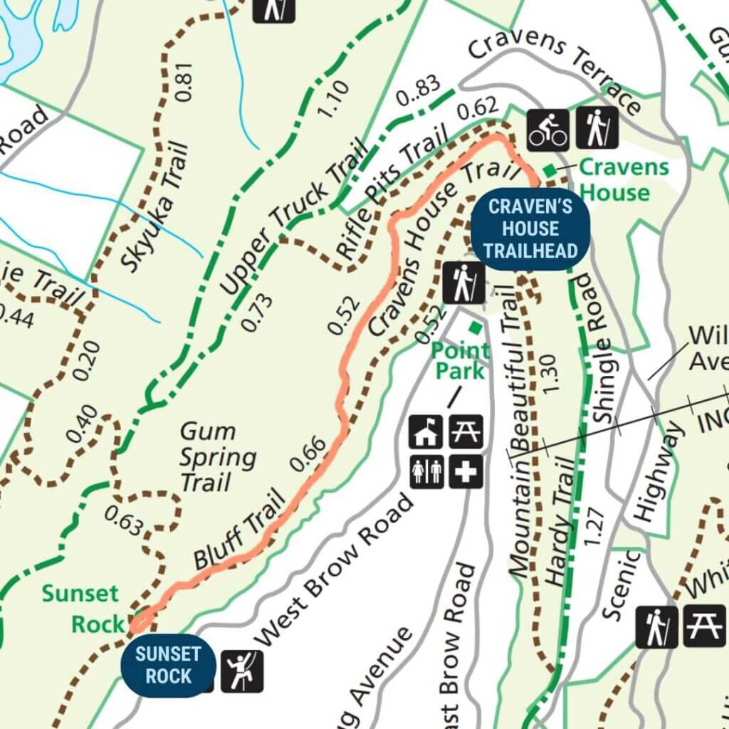 lookout mountain hiking map