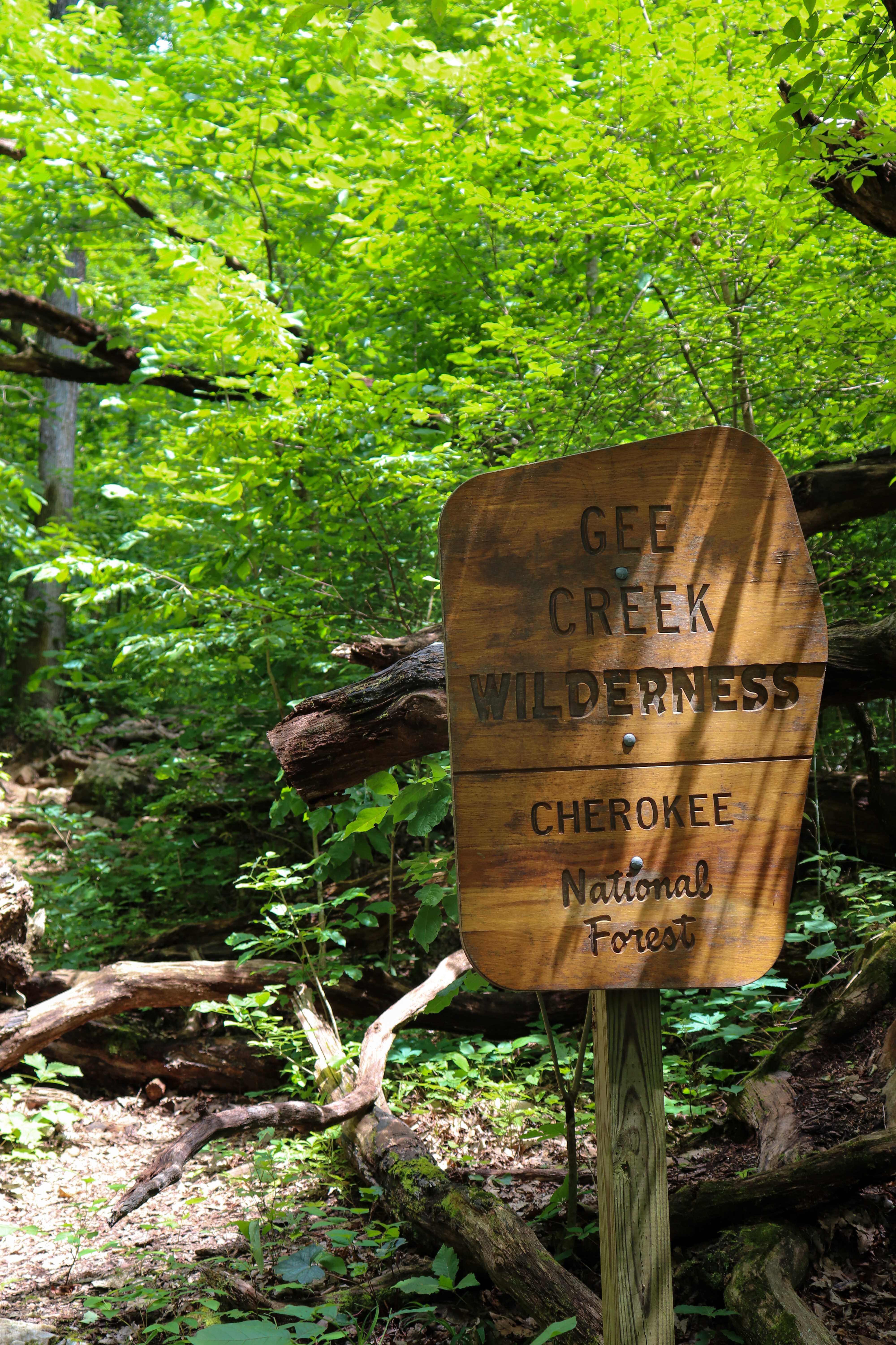 Gee Creek Wilderness sign