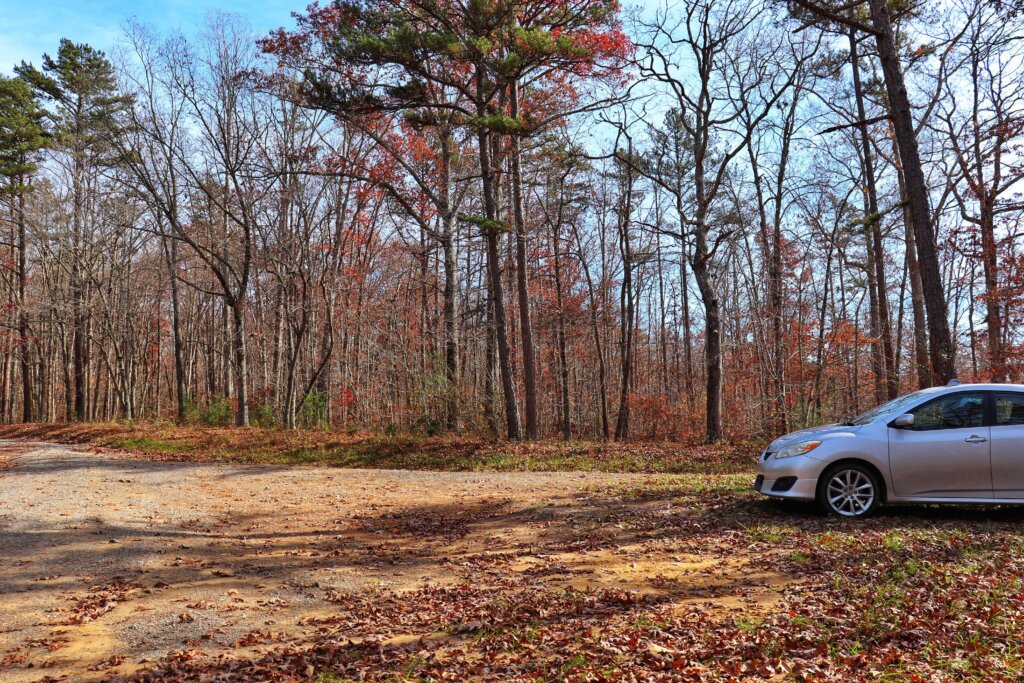 parking at Newby Branch Trailhead