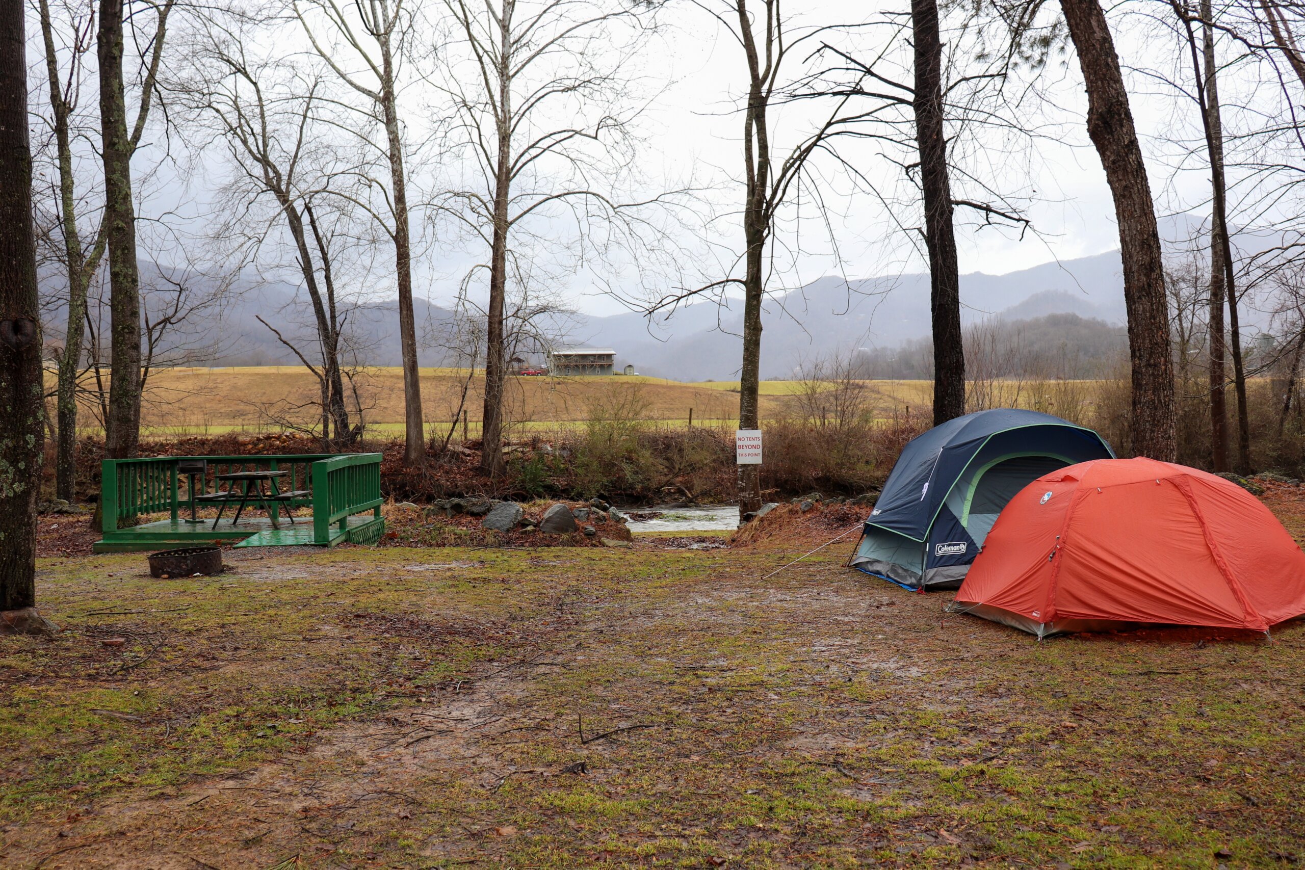 The Trouble with Tent Camping in North Carolina in the Winter Rain