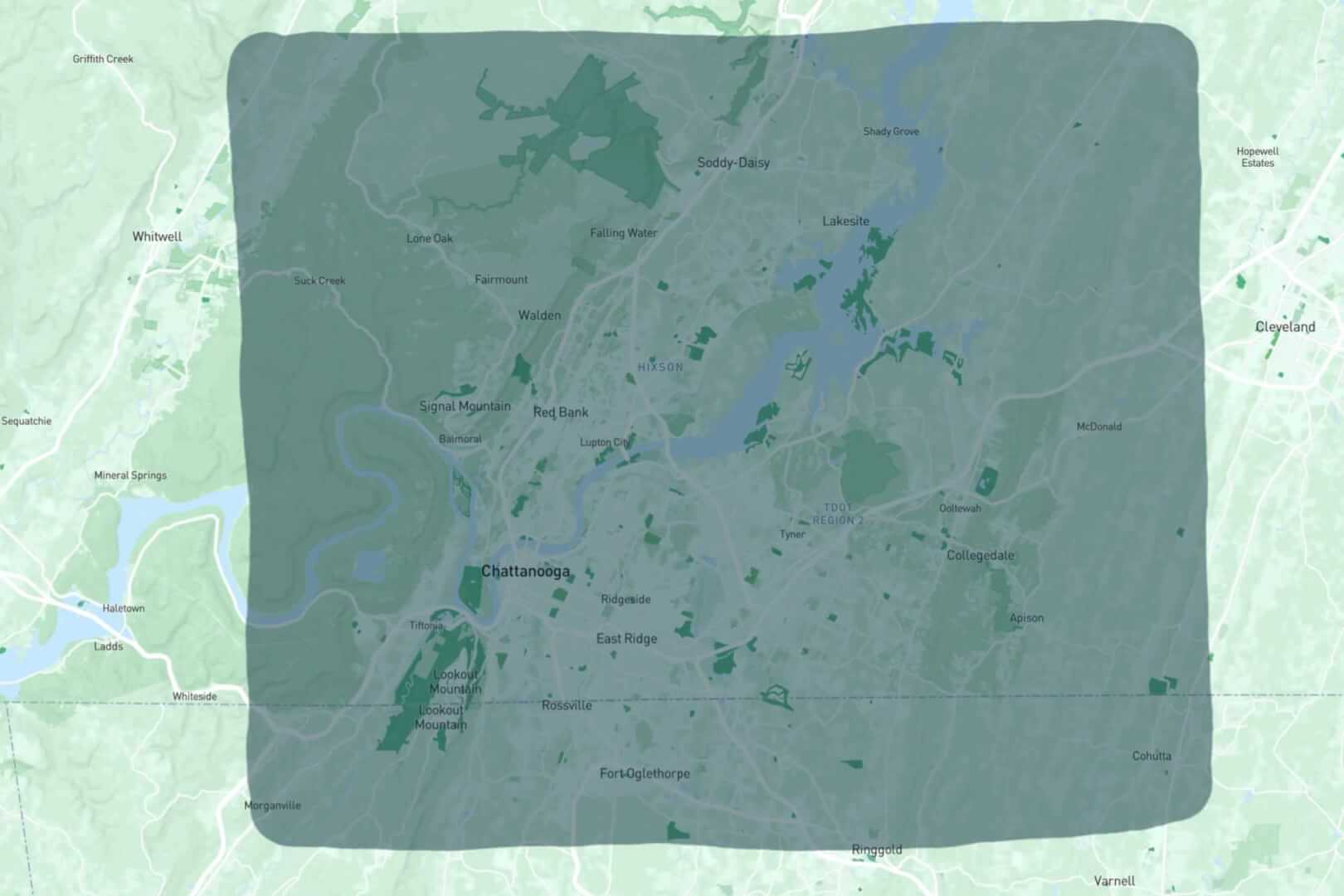 chattanooga area hiking