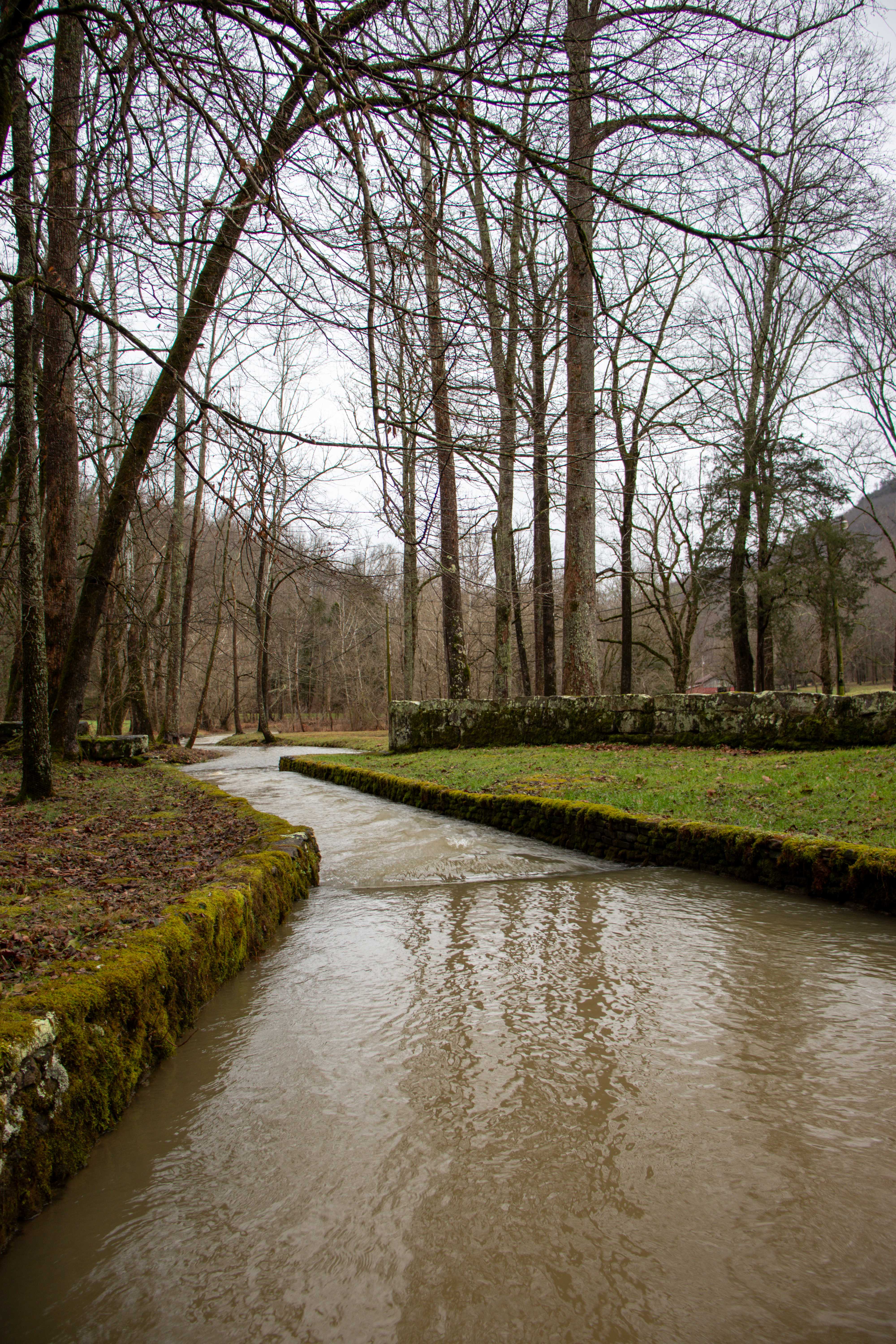 man-made canal for Sequatchie River after it flows from the beginning underground spring