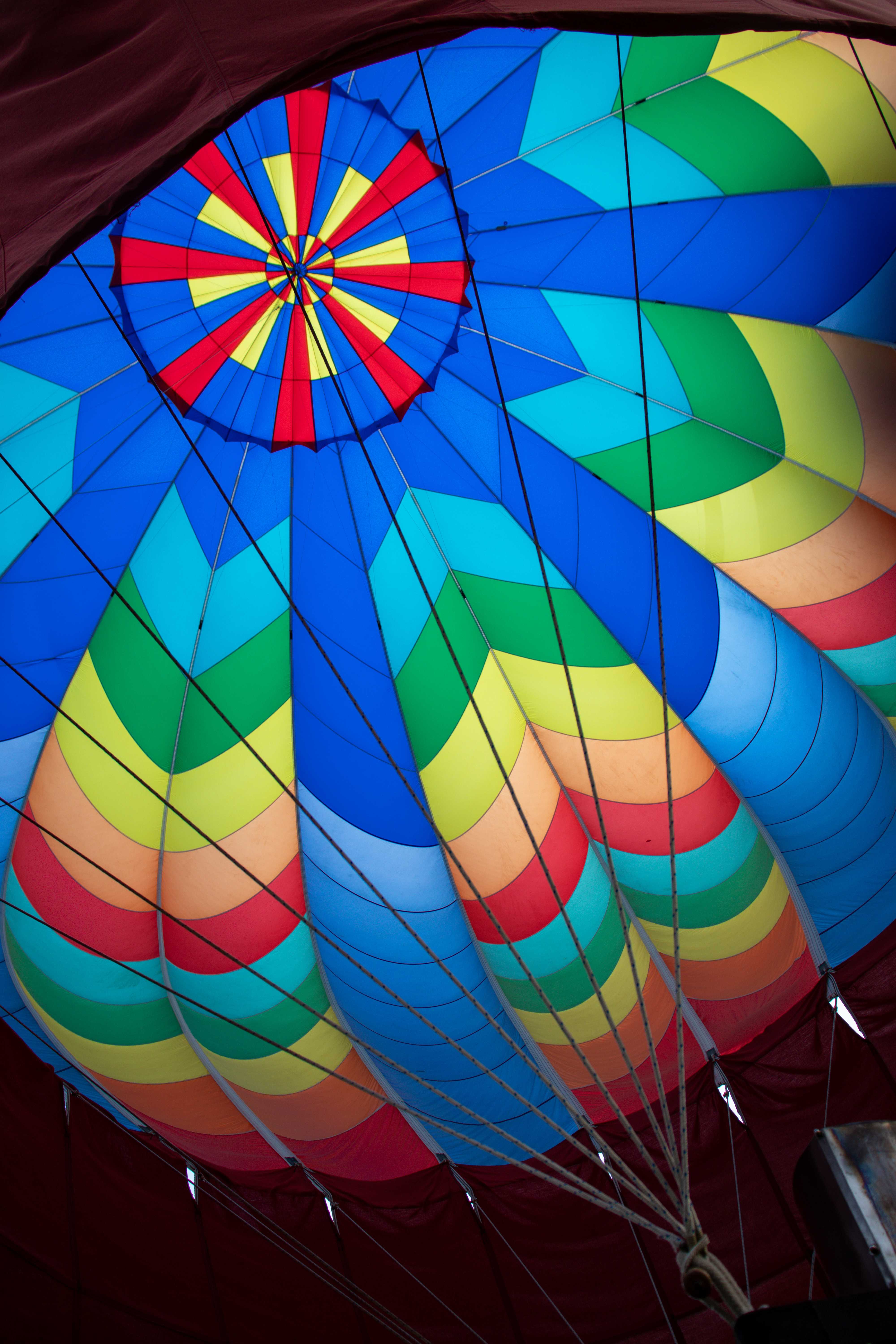 inside a hot air balloon
